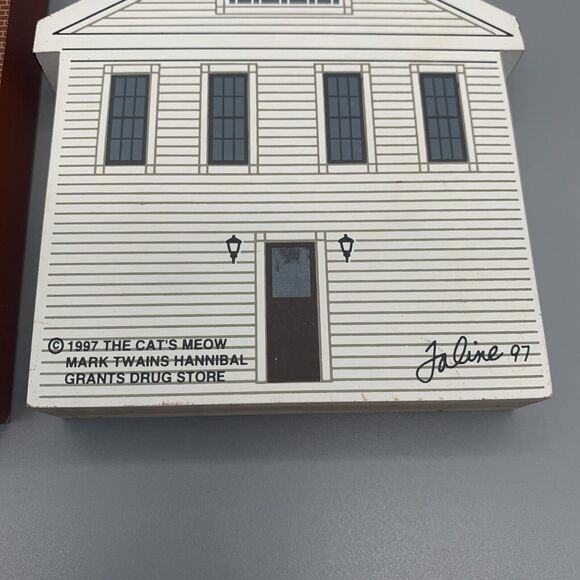 Vtg The Cats Meow Lot of 2 Drug Stores Grants 1997 & Boyds 1994 Signed Faline - Picture 4 of 8